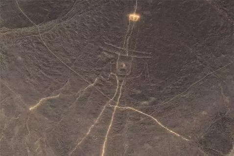 AI Video from prompt: Massive cinematic aerial reveal of Nazca lines a