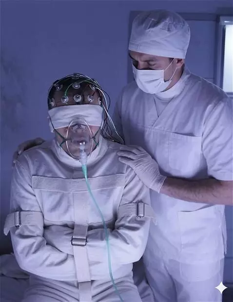 AI Video from prompt: The patient takes deep breaths as the doctor com