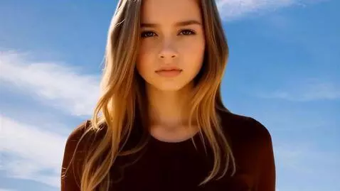 AI Video from prompt: Image of a young woman's serene face. The camera