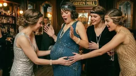AI Video from prompt: Darla, the bloated flapper in the middle, is ann