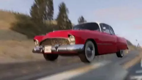 AI Video from prompt: Car crashes into ramp and it fly