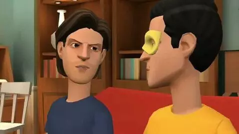 AI Video from prompt: Plotagon animation. Steve and Digen are Mad at G