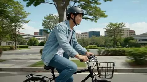 AI Video from prompt: driving bicycle