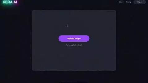 AI Video from prompt: the PC go to website kera ai tran into ai drawin