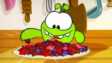 AI Video from prompt: a green cartoon talking frog-esque looking creat