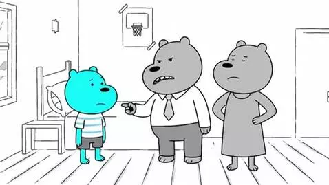 AI Video from prompt: Sky the cyan bear gets grounded for burger king 