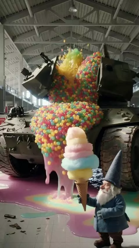 AI Video from prompt: A dense, continuous fluid evolution inside a cav
