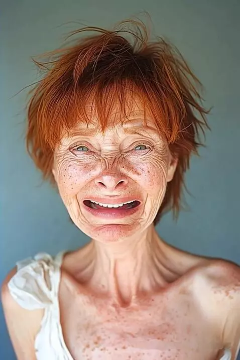 AI Video from prompt: She cries hysterically while staying upright and