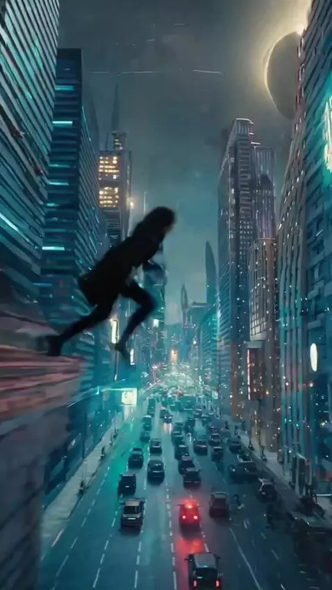 AI Video from prompt: A high-octane sci-fi action trailer, 60 seconds,