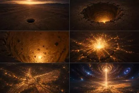 AI Video from prompt: Ultra cinematic six-panel visual transformation 