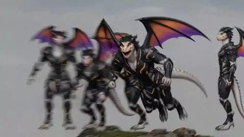 AI Video from prompt: Zephyr protects the village from the evil Ogre, 