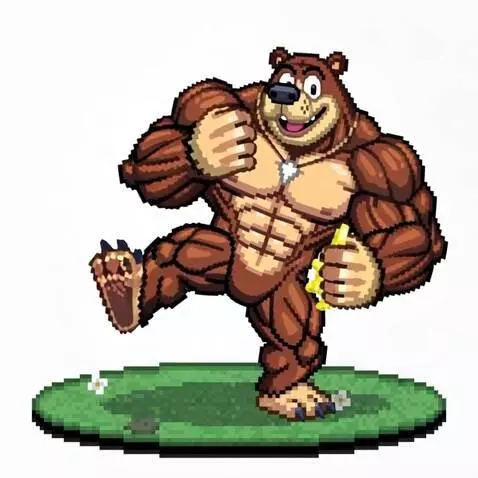AI Video from prompt: big dynamic poses and bouncing his pecs