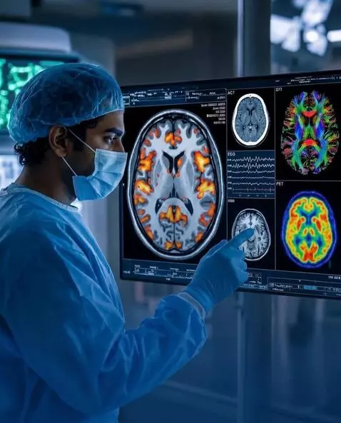 AI Video from prompt: Cinematic documentary shot inside a modern hospi