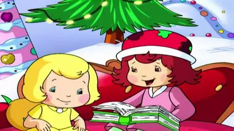 AI Video from prompt: Strawberry Shortcake with a book and Lemon Merin