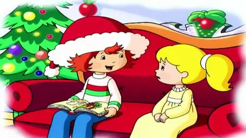 AI Video from prompt: Strawberry Shortcake with a book and Lemon Merin