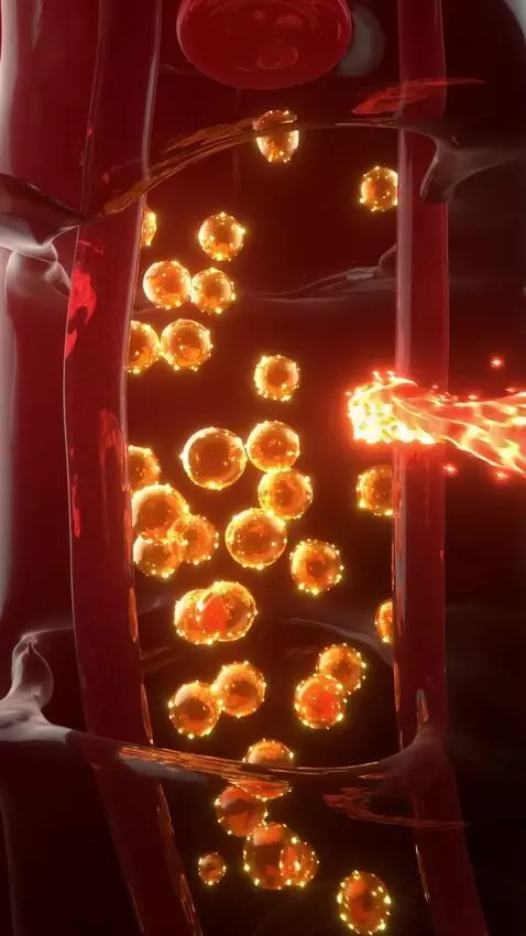 AI Video from prompt: Microscopic 3D cellular animation inside a biolo