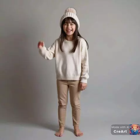 AI Video from prompt: the figure takes off his hat and laughs