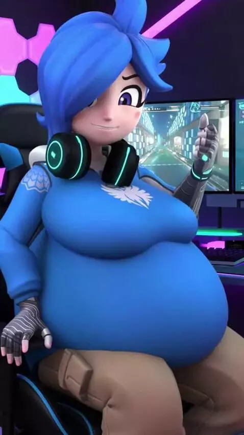 AI Video from prompt: an animated 3d girl cyborg gamer. a series of cl