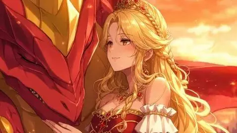 AI Video from prompt: Bring this photo to life beauty and the dragon
