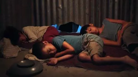 AI Video from prompt: every night poor children sleep with empty stoma