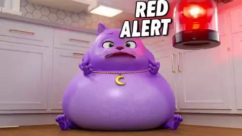 AI Video from prompt: 4- second 3d animation style pinkfong purple cat