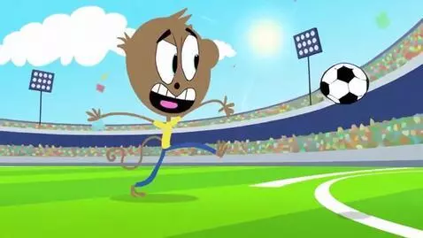 AI Video from prompt: Pokey Monkey's Pizza Arcade Commercial: Soccer o