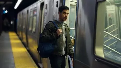 AI Video from prompt: Zaceper gets on the train and says Sub and