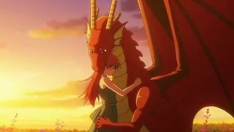 AI Video from prompt: Bring this photo to life beauty and the dragon f