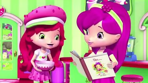 AI Video from prompt: Strawberry Shortcake and Cherry Jam are making s
