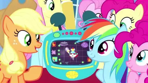 AI Video from prompt: Applejack, Fluttershy, Pinkie Pie, and Rainbow D