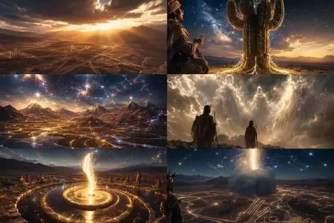 AI Video from prompt: Ultra cinematic drone journey through a living N