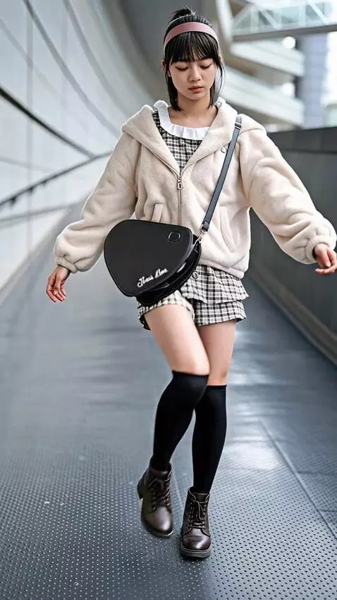 AI Video from prompt: A soccer player in a skirt juggles the ball, kic