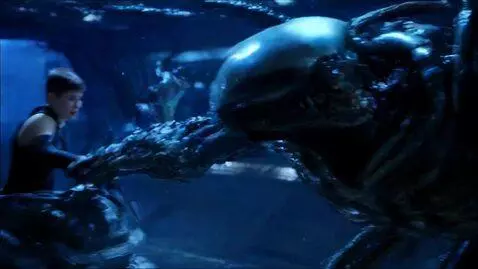 AI Video from prompt: 5-second cinematic clip, style of Aliens (1986).
