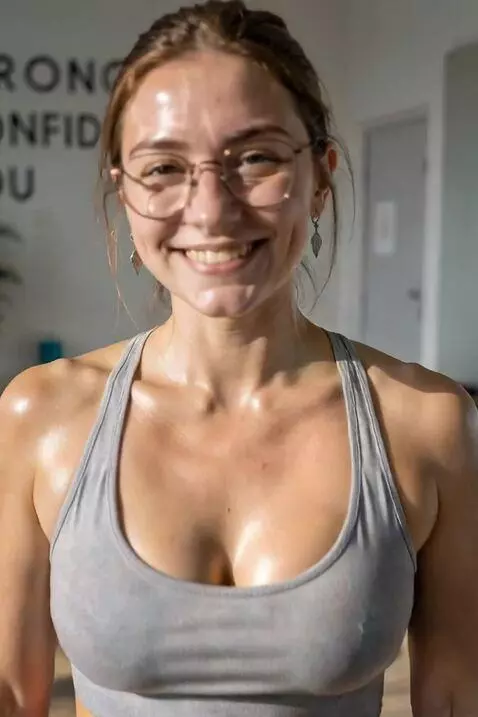 AI Video from prompt: Close ups of her smiling face, front, and back i