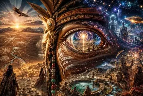 AI Video from prompt: Ultra cinematic close-up of an ancient Nazca sha