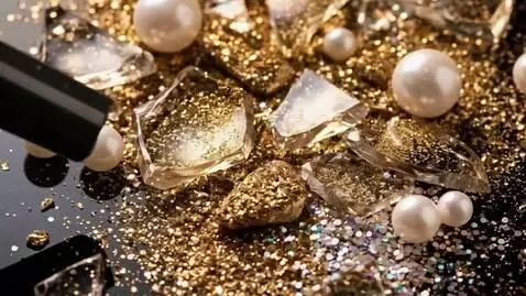 AI Video from prompt: macro cinematic slow push-in shot, luxury mess o