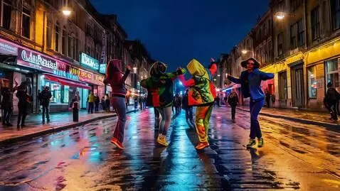 AI Video from prompt: Dancing people on the street