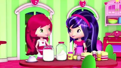 AI Video from prompt: Strawberry Shortcake and Cherry Jam are making a
