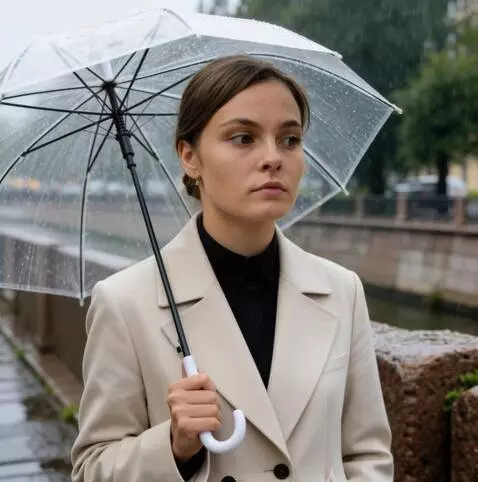 AI Video from prompt: a girl is walking along the embankment in a good
