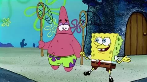 AI Video from prompt: Spongebob kills Patrick with a Gun. Spongebob Sa
