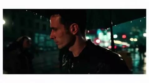 AI Video from prompt: > A lonely man walks slowly through the city at 
