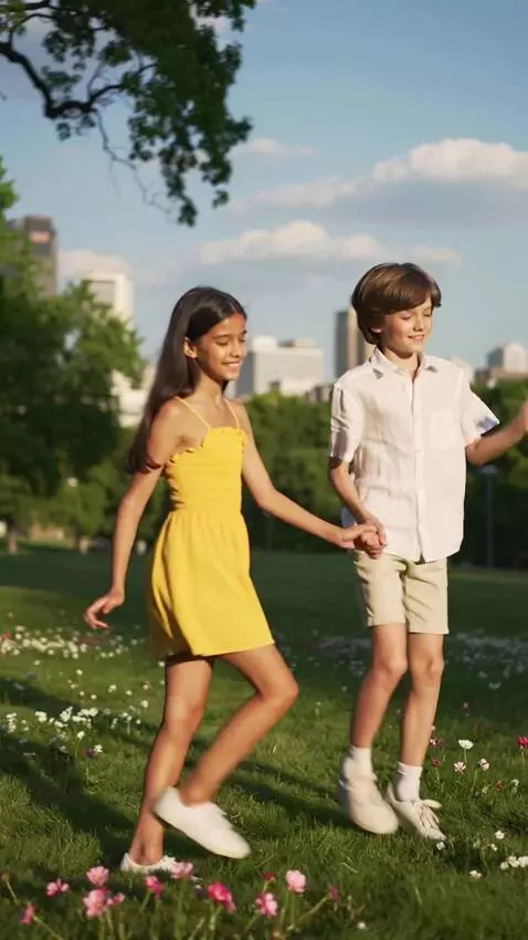 AI Video from prompt: Dancing girl and boy under the song chery chery 