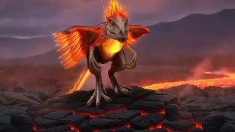 AI Video from prompt: phoenix dinosaur