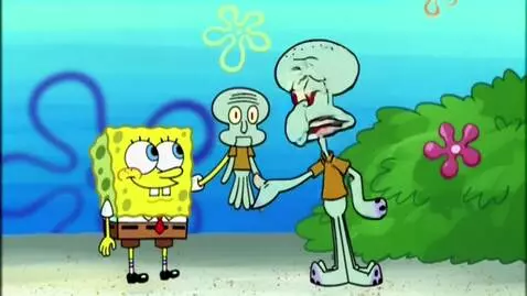 AI Video from prompt: Squidward Says "Spongebob!!!! I will give a puni