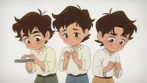 AI Video from prompt: Character design reference sheet: a magical boy 