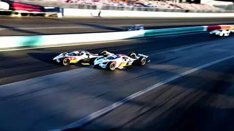 AI Video from prompt: Racing cars on track