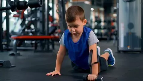 AI Video from prompt: boy doing gym