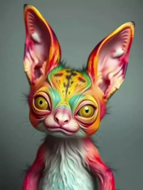 AI Video from prompt: It blinked its eyes and twitched its ears in the