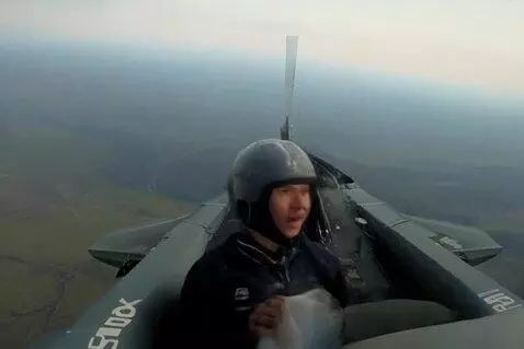 AI Video from prompt: Me flying an F4 Phantom