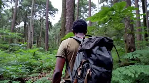 AI Video from prompt: An African man going on a great mission in a dee